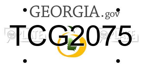TCG2075 Georgia License Plate