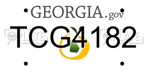 TCG4182 Georgia License Plate