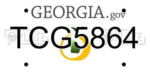 TCG5864 Georgia License Plate