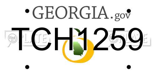 TCH1259 Georgia License Plate