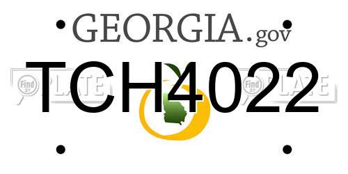 TCH4022 Georgia License Plate