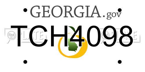 TCH4098 Georgia License Plate
