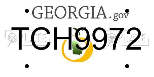 TCH9972 Georgia License Plate