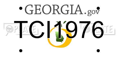 TCI1976 Georgia License Plate