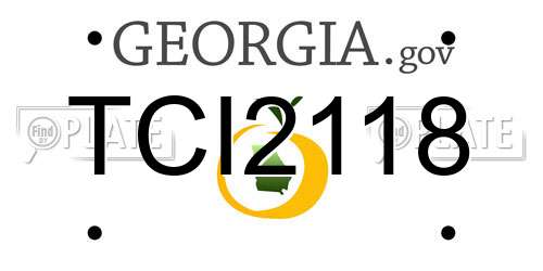 TCI2118 Georgia License Plate