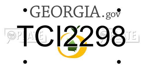 TCI2298 Georgia License Plate