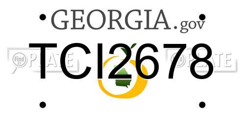 TCI2678 Georgia License Plate
