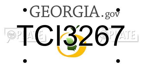 TCI3267 Georgia License Plate