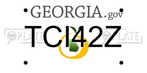 TCI42Z Georgia License Plate