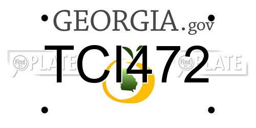 TCI472 Georgia License Plate