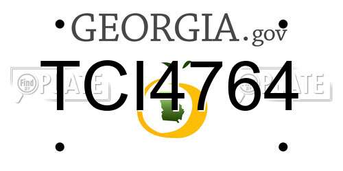 TCI4764 Georgia License Plate