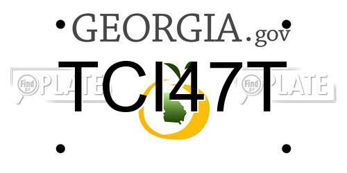 TCI47T Georgia License Plate