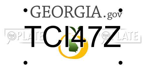 TCI47Z Georgia License Plate