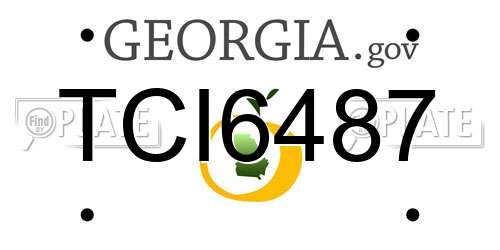 TCI6487 Georgia License Plate