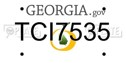 TCI7535 Georgia License Plate