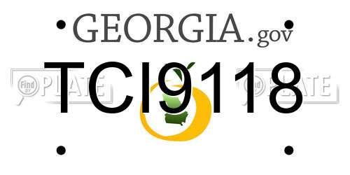 TCI9118 Georgia License Plate