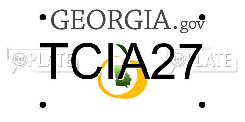 TCIA27 Georgia License Plate