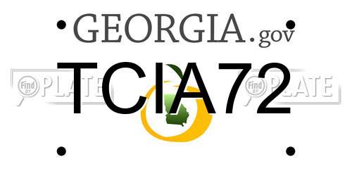 TCIA72 Georgia License Plate