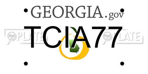 TCIA77 Georgia License Plate