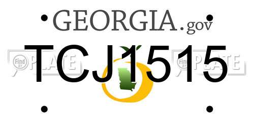 TCJ1515 Georgia License Plate