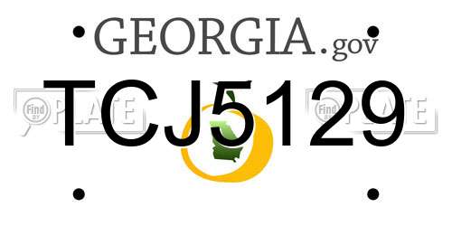 TCJ5129 Georgia License Plate