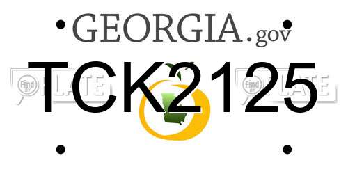 TCK2125 Georgia License Plate