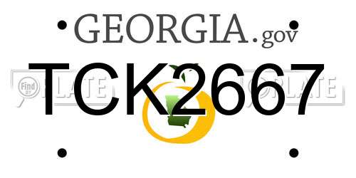 TCK2667 Georgia License Plate