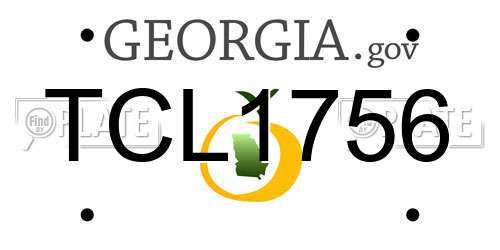TCL1756 Georgia License Plate