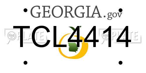 TCL4414 Georgia License Plate