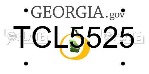 TCL5525 Georgia License Plate