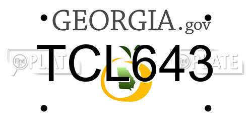 TCL643 Georgia License Plate