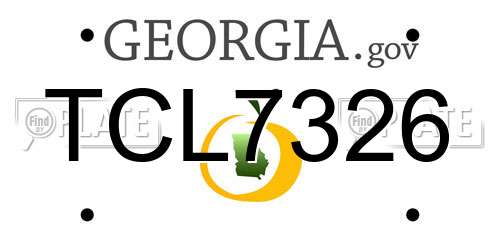 TCL7326 Georgia License Plate