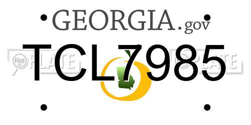 TCL7985 Georgia License Plate