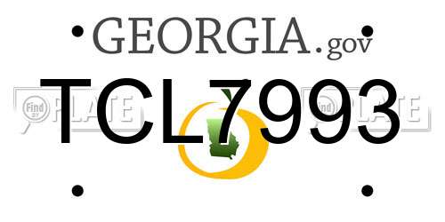 TCL7993 Georgia License Plate