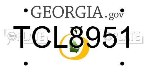 TCL8951 Georgia License Plate