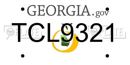 TCL9321 Georgia License Plate
