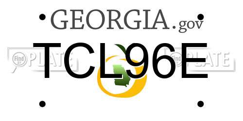 TCL96E Georgia License Plate