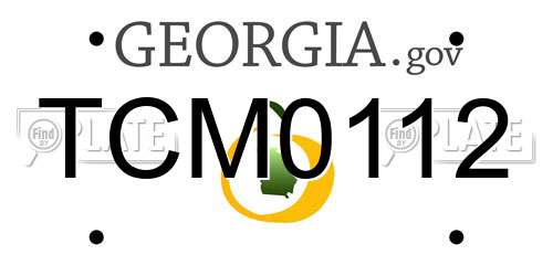 TCM0112 Georgia License Plate