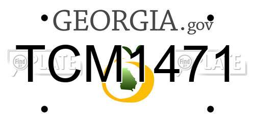 TCM1471 Georgia License Plate