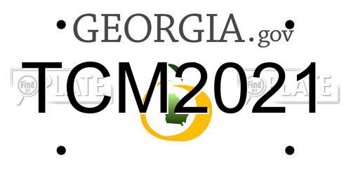 TCM2021 Georgia License Plate