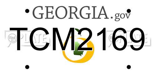 TCM2169 Georgia License Plate
