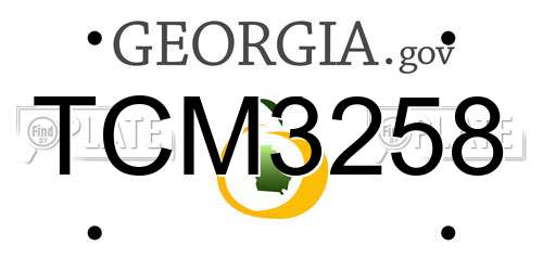 TCM3258 Georgia License Plate