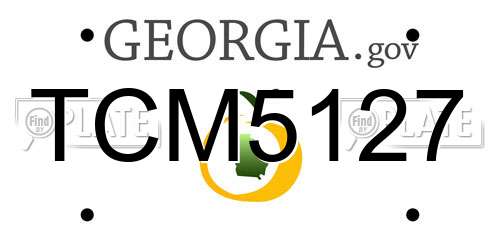 TCM5127 Georgia License Plate