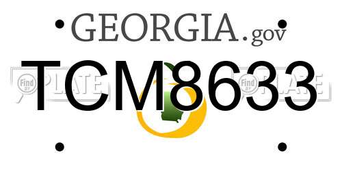 TCM8633 Georgia License Plate