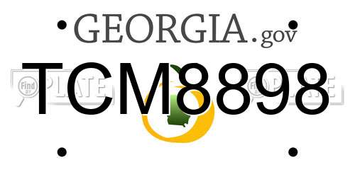 TCM8898 Georgia License Plate