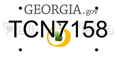 TCN7158 Georgia License Plate