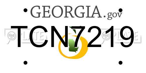 TCN7219 Georgia License Plate