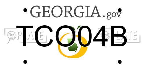 TCO04B Georgia License Plate