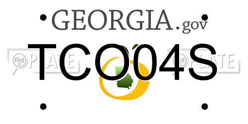 TCO04S Georgia License Plate