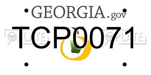 TCP0071 Georgia License Plate
